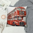 thumbnail image 2 of JEUXUS Red Bus Short Plush Pillowcase (Universal 1) Square White, 2 of 5