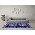 thumbnail image 3 of Ahgly Company Machine Washable Indoor Rectangle Persian Blue Traditional Area Rugs, 2' x 5', 3 of 4