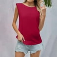 thumbnail image 2 of TODOZO Tank Top for Women 2025 Womens Summer Tops Summer Tops for Women Womens Tank Tops Sleeveless Shoulder Pad Loose Fit T Shirt Vest for Women B M, 2 of 8