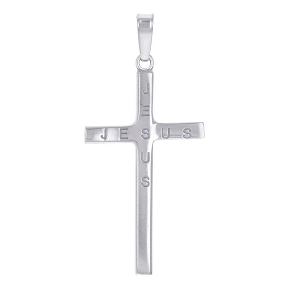 925 Sterling Silver Unisex Jesus Cross Religious Charm Pendant Necklace Pendant for Women