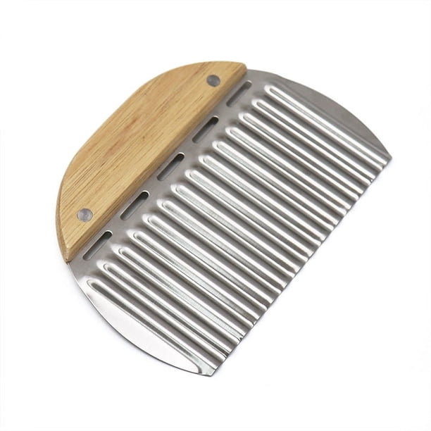 Cortador de patatas ondulado de acero inoxidable para patatas, cuchilla para verduras con borde ondulado para verduras, patatas,
