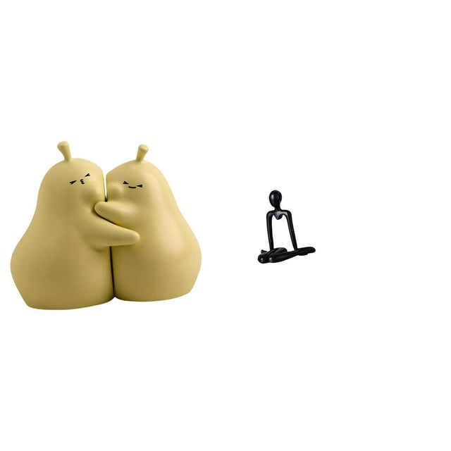 Sujetalibros de cerámica con forma de pera abrazada, fina artesanía, adorno para estantería, escultura abstracta de pensador, figura decorativa, adorn