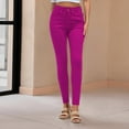 thumbnail image 2 of MIXUE Jeans For Women Solid Color High Waisted Lifting Distressed Stretch Skinny Sexy Colombian Trousers Outwear,Pink,L, 2 of 8