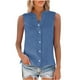 thumbnail image 4 of Vestidos Casuales Para Mujer, Blusas De Mujer De Moda Camiseta informal de verano para mujer, sin mangas, lisa, con cuello vuelto, 4 of 8