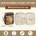 thumbnail image 7 of ZUXONGSY Antelope Cross Print Quilted Bible Cover for Women Large Bible Bag Lightweight Handbag with Pen Slots Scripture Bag for Daily Use, 7 of 7