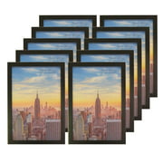 Frame Amo 12x18 Black Wood Picture or Poster Frame, 1 inch Wide Border, 10-PACK