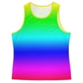 thumbnail image 2 of BUWTTED Mens Tank Tops Graphic Print Muscle Sleeveless Shirt Athletic Workout Casual Streetwear Fashion Tee Multicolour Shirt L, 2 of 4