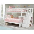 thumbnail image 2 of Columbia Staircase Bunk Bed Twin over Full in White, 2 of 5