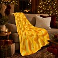thumbnail image 3 of Playful Yellow Macaroni Pasta Pattern Whimsical Kitchen Dining, Playful Food Art Scene, Warm Flannel Blanket for Kitchen and Dining Room, Food Lovers Birthday Gift, Playful Home Decor, 3 of 9