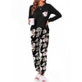 thumbnail image 4 of Fantaslook Women Pajama Sets 2 Piece Long Sleeve Pajama Sets With Long Printed Jogger Pants Sleepwear Loose Lounge Sets, 4 of 9