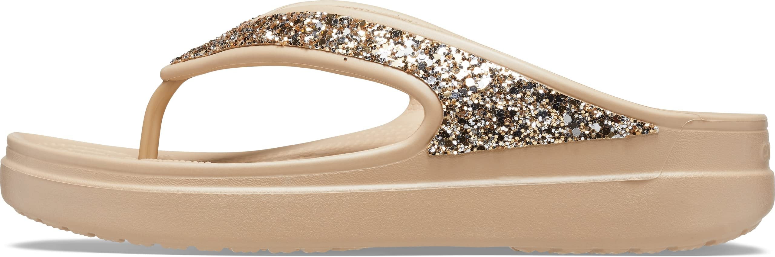 Crocs Women's Sloane Glitter Flip Sandal