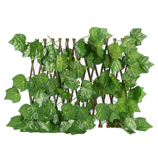 Simulation Fence Trellis Expanding Artificial Garden Decoration Leaves Decor Plastic 40cm With Wire Rope Curtain Straps