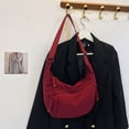 thumbnail image 3 of Bolso cruzado de media luna para mujer correa ajustable bolso de color sólido bolso diario al aire libre, 3 of 7