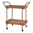 thumbnail image 1 of Honey Wicker Serving Cart, 1 of 7