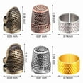 thumbnail image 2 of 12 Pieces Sewing Thimble Finger Protector,Adjustable Metal Finger Shield Protector for Sewing Embroidery Needlework, 2 of 6