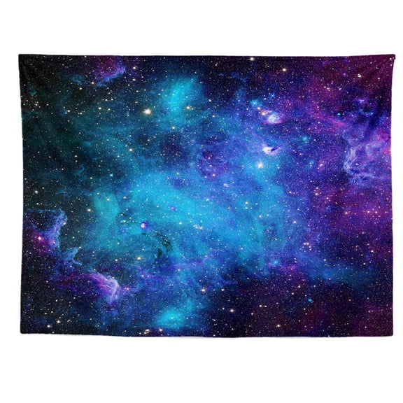 Galaxy Tapestry Universe Space Tapestry Mysterious Nebula Stars Wall Tapestry for Home（M,51.2" × 59.1"）