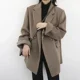 thumbnail image 1 of CHIC VEN-abrigo de mezcla de lana para mujer, chaqueta de lana de longitud media sólida, blusa gruesa y cálida, abrigo para mujer, Tops para dama de oficina, otoño e invierno, 1 of 5