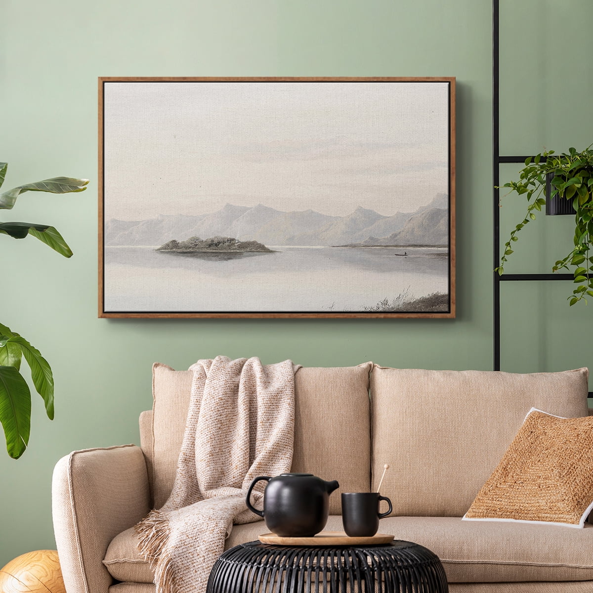 Vintage Landscape-CCCXXXVII By Wexford Home Framed in Walnut Wood Gallery Wrapped Canvas 17 in. x 25 in.