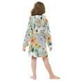 thumbnail image 7 of FORMRS Niños Bathrobe Unisex Hooded Robe Soft Plush Pajamas Sleepwear, Size 2-3T, Floral Pattern, 7 of 7