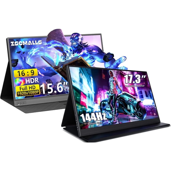 ReHisk Re15.6-rn Portable 15.6" Fhd Srgb Type C HDMI, USB Portable Laptop Monitor, Black