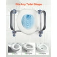 thumbnail image 3 of VEVOR Raised Toilet Seat with Arms, 300 lbs Load Capacity, Adjustable Height, Widened Commode Elevated Toilet Seat Riser with Handles and Splash Guard for Seniors, Elderly, Handicap, Disabled, Adults, 3 of 9