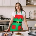 thumbnail image 4 of HJQEQVD Christmas Apron Adjustable Kitchen Cooking Aprons BBQ Bib Funny Chef Apron for Women Xmas Elf Apron for Christmas Party for Teens and Adults, 4 of 6