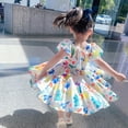 thumbnail image 4 of Kid Floral Cotton Girls Dresses Summer Girl Clothes, 4 of 6