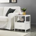 thumbnail image 1 of VECELO Modern Square Nightstand Side/End/Coffee/Accent Table, Cabinet with Drawer for Storage, White, 1 of 8