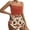 Watermelon Red, variant on Miorin Under $5 Women Halloween Pajama Set Ribbed Knit Cami Crop Top & Drawstring Print Shorts, Cute Halloween 2 Piece Sleepwear, L