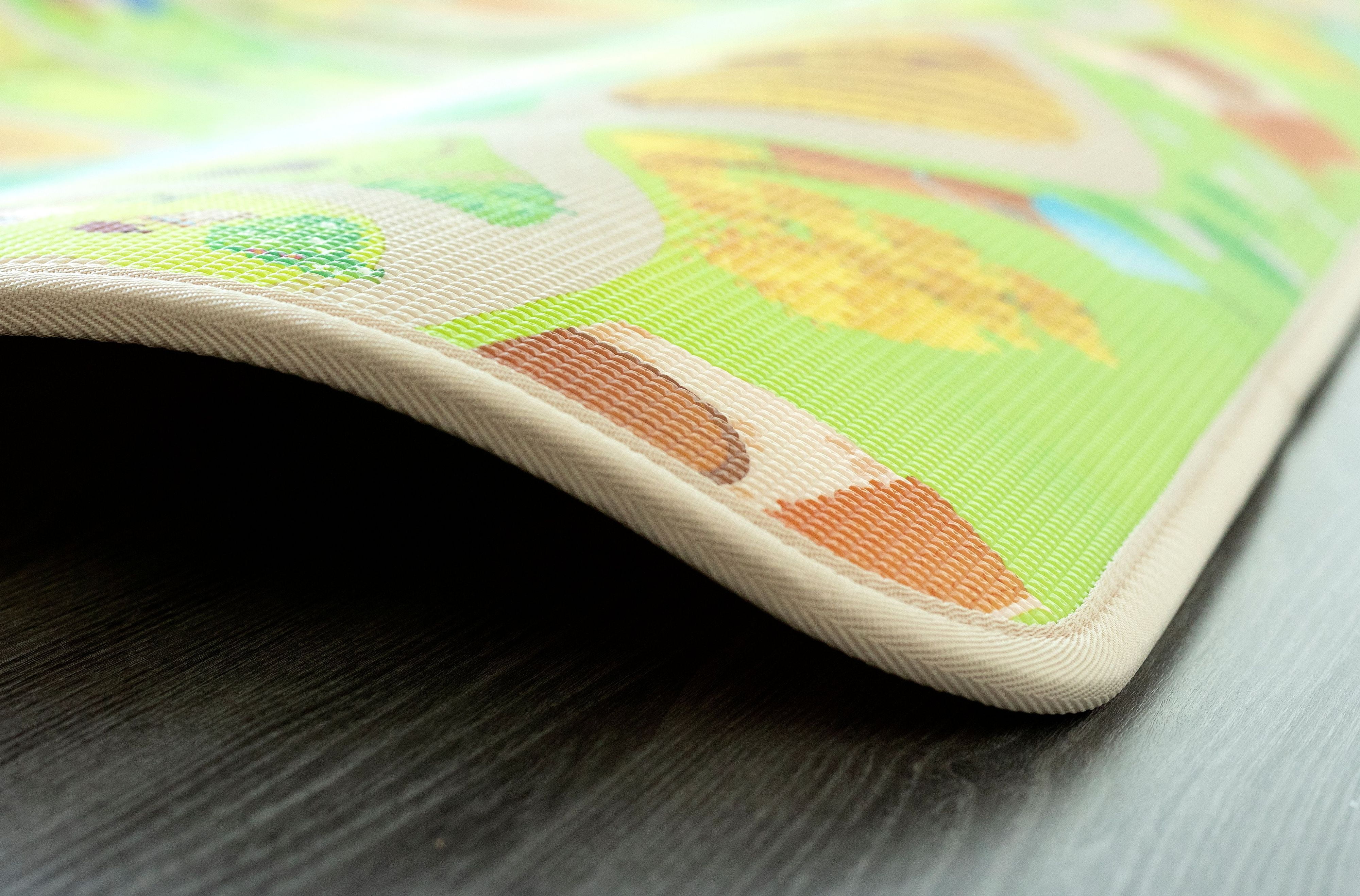 Yokina Farmcity Reversible, Waterproof, Sensory Touch Rolled Kids Playmat for Play Area and Kids Room