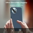 thumbnail image 5 of [5 in 1 for iPhone 12/iPhone 12 Pro Case, with 2 Pack Screen Protector + 2 Pack Camera Lens Protector, Liquid Silicone Slim Shockproof Protective Phone Case [Microfiber Lining] (Storm Blue)……, 5 of 14