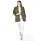 thumbnail image 1 of Blazer manga 3/4 Roman Fashion /Tallas Extras, 12255 (Verde militar) multicolor 36, 1 of 6