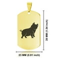 thumbnail image 2 of Stainless Steel Pig Good Luck Charm Dog Tag Pendant Necklace, 2 of 3