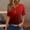 10-Red, variant on Summer Tops for Women 2025 Button V Neck Boho Short Sleeve Shirts Casual Loose Comfy Tunic Trendy Pullover 02-Blue S