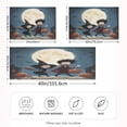 thumbnail image 4 of Haosy Satin Pillowcase for Hair and Skin Standard Cooling Silk Pillow Case with Envelope Closure Little Witch and Vampire on Halloween 20"x30", 4 of 9