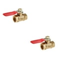thumbnail image 1 of ZheElen Valve à Bille en Laiton Filetée Polyvalente pour Usages Multiples FF 12mm Rouge 2Ensemble, 1 of 6