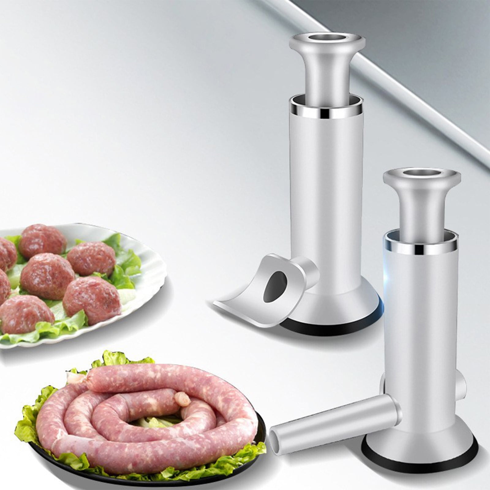 Aihimol, Máquina para Hacer Salchichas Casera, Máquina para Hacer Salchichas y Albóndigas, Relleno de Salchichas 2 en 1, Grado Alimenticio, Gran Capacidad para la Cocina Del Hogar