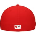 thumbnail image 4 of Men's New Era Red Los Angeles Angels Jackie Robinson Day Side Patch 59FIFTY Fitted Hat, 4 of 6