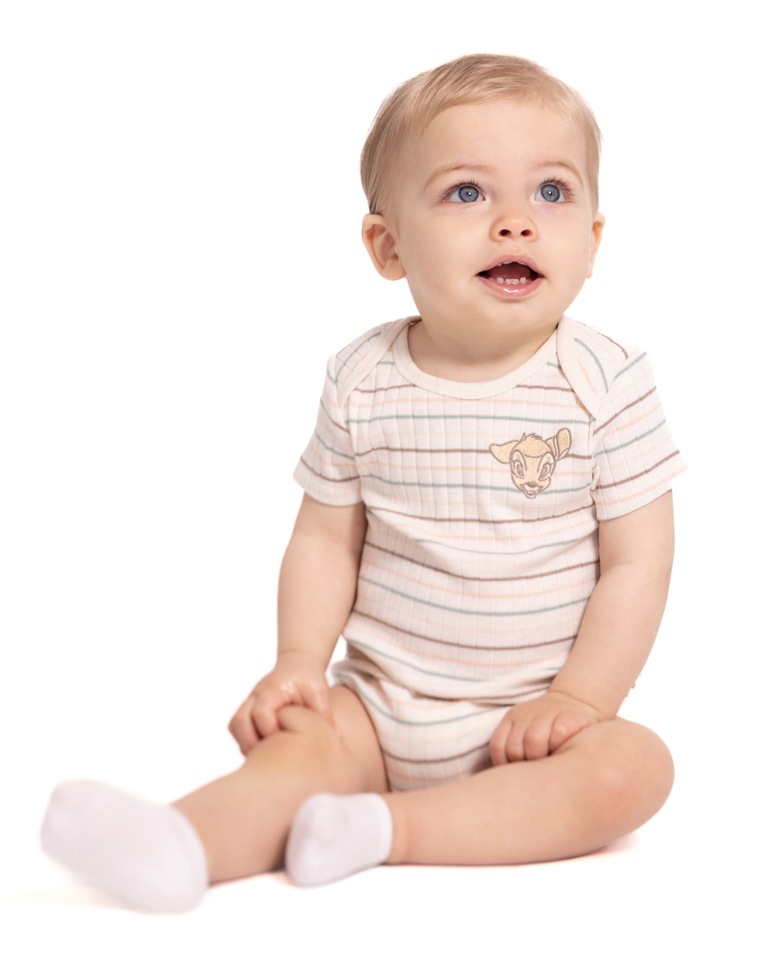 Disney Baby Wishes + Dreams Classics Bodysuits with Short Sleeves, 3-Pack, Sizes Newborn-18M