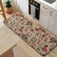 thumbnail image 5 of Red Mushroom Flower Brown Pattern Kitchen Rug Mat,Kitchen Runner Rugs Non Skid Washable,Decorative Kitchen Floor Mats for Kitchen,Sink,Laundry,17"x47.2", 5 of 7