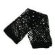 thumbnail image 3 of KAKOWELY 1 par de guantes largos de malla con diamantes de imitación, sin dedos, para disfraz de cosplay, para mujer, accesorios brillantes para club nocturno., 3 of 5