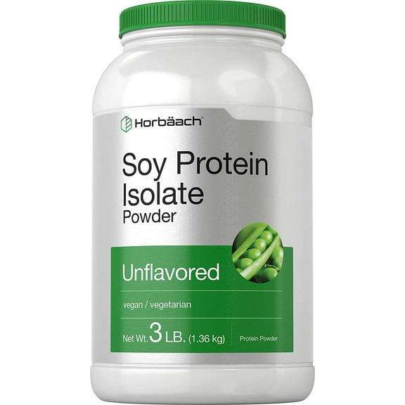 Soy Protein Isolate | 3lb | Vegan Powder for Men and Women | Unflavored | 25g Protein | by Horbaach