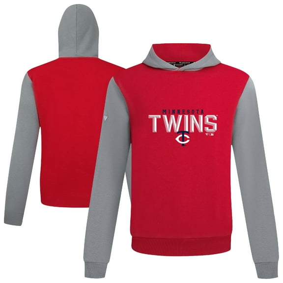 Men's Levelwear Red Minnesota Twins Throwback Carve Ultimate Hoodie