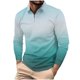 thumbnail image 2 of Blusa y camisa de manga larga con cuello vuelto para hombre, informal, con cuello vuelto, estampado, para fitness, deportiva, de manga larga, de poliéster, 2 of 5