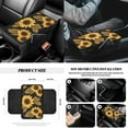 thumbnail image 7 of Yuyamidu Sunflower Front Rear Seat Covers for Cars Steering Wheel Cover Seatbelt Shoulder Pad Auto Center Console Pad Cover Gear Shift Cover Hand Brake Cover Cup Holders, Set of 14, 7 of 7