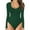 Green, variant on Women's Square Neck Long Sleeve Bodysuit Slim Fit Body Suit Basic Jumpsuit Shirts