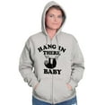 thumbnail image 3 of Hang In There Sloth Encouragement Unisex Fleece Graphic Zip Up Hoodie Brisco Brands 2X, 3 of 5