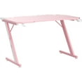 thumbnail image 5 of Hyxoo Gaming Computer Desk with Carbon Fiber Surface, Gaming Table Z Shaped Pc Home Office with Cup Holder&Headphone Hook(44 in, Pink), 5 of 8