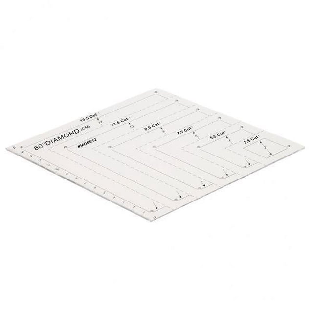 Abbracc 4x13.5 Coupe 60 Degrés Modèle Losange Règle de Quilting pour Patchwork DIY 4 Pcs