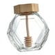 thumbnail image 3 of Tarro de miel de vidrio, contenedor para almacenar miel, soporte dispensador con cucharón y tapa, 200 ml, tapa de madera, 3 of 8